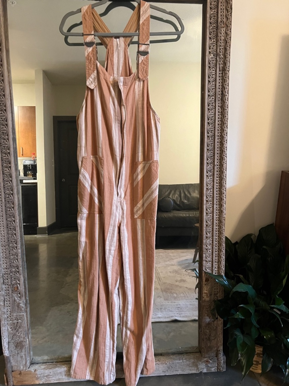 Free People sand dune overalls